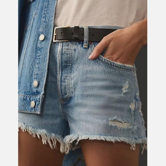 agolde Pants - Anthropologie Agolde Denim Parker Jean Shorts Cutoff Fray Swapmeet Size 31 NWT